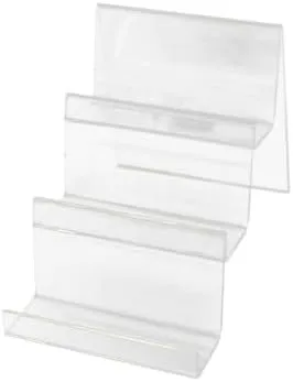 Generic 3-layer Wallet Display Stand Plastic Tabletop Storage Rack, Acrylic Purse Display Purse Display Stand Handbag Display Rack for Boutique, Retail Countertop, KJJ122
