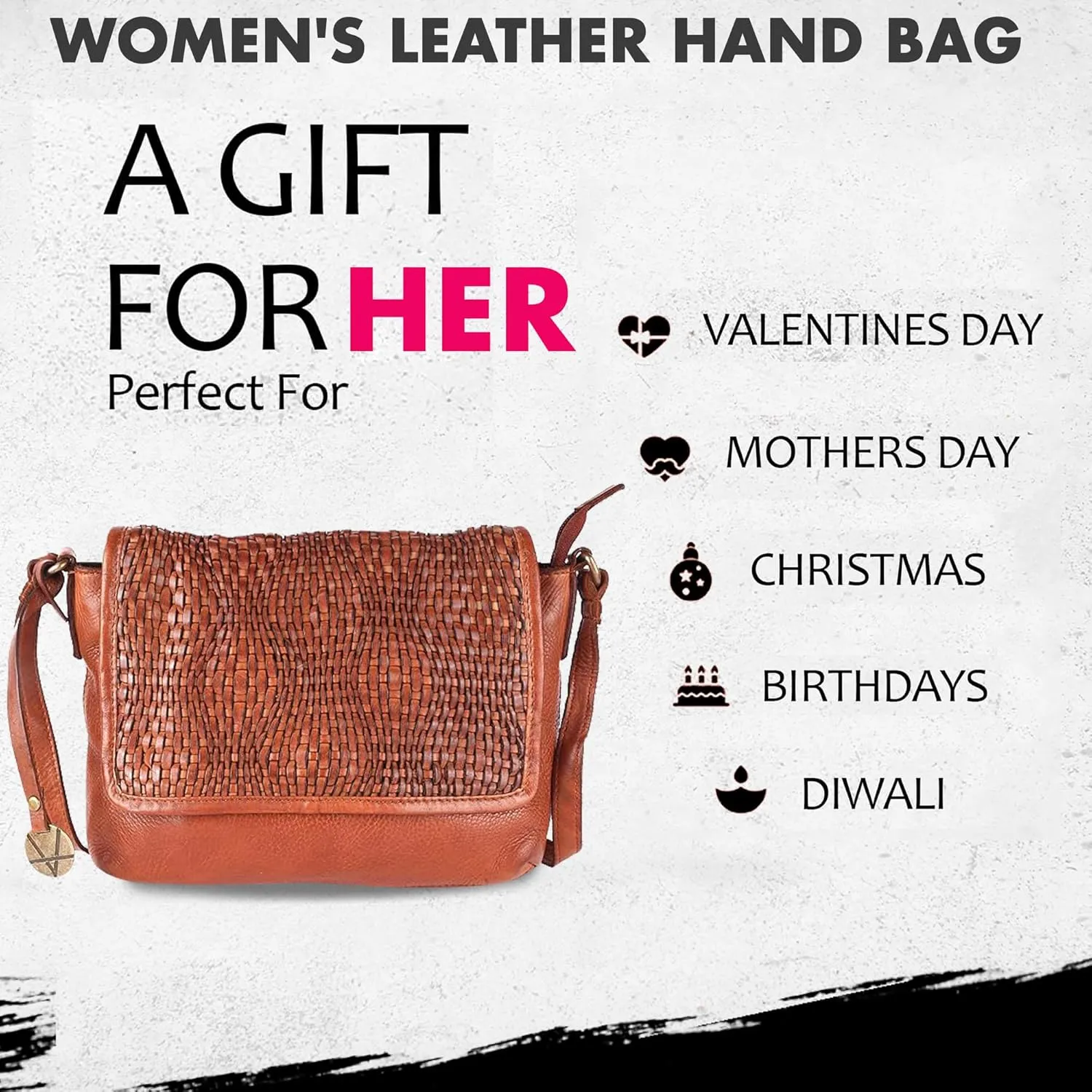Genuine Leather Crossbody Sling Bags for Women, Bags for Women Trendy Casual Office Bag with Adjustable Strap