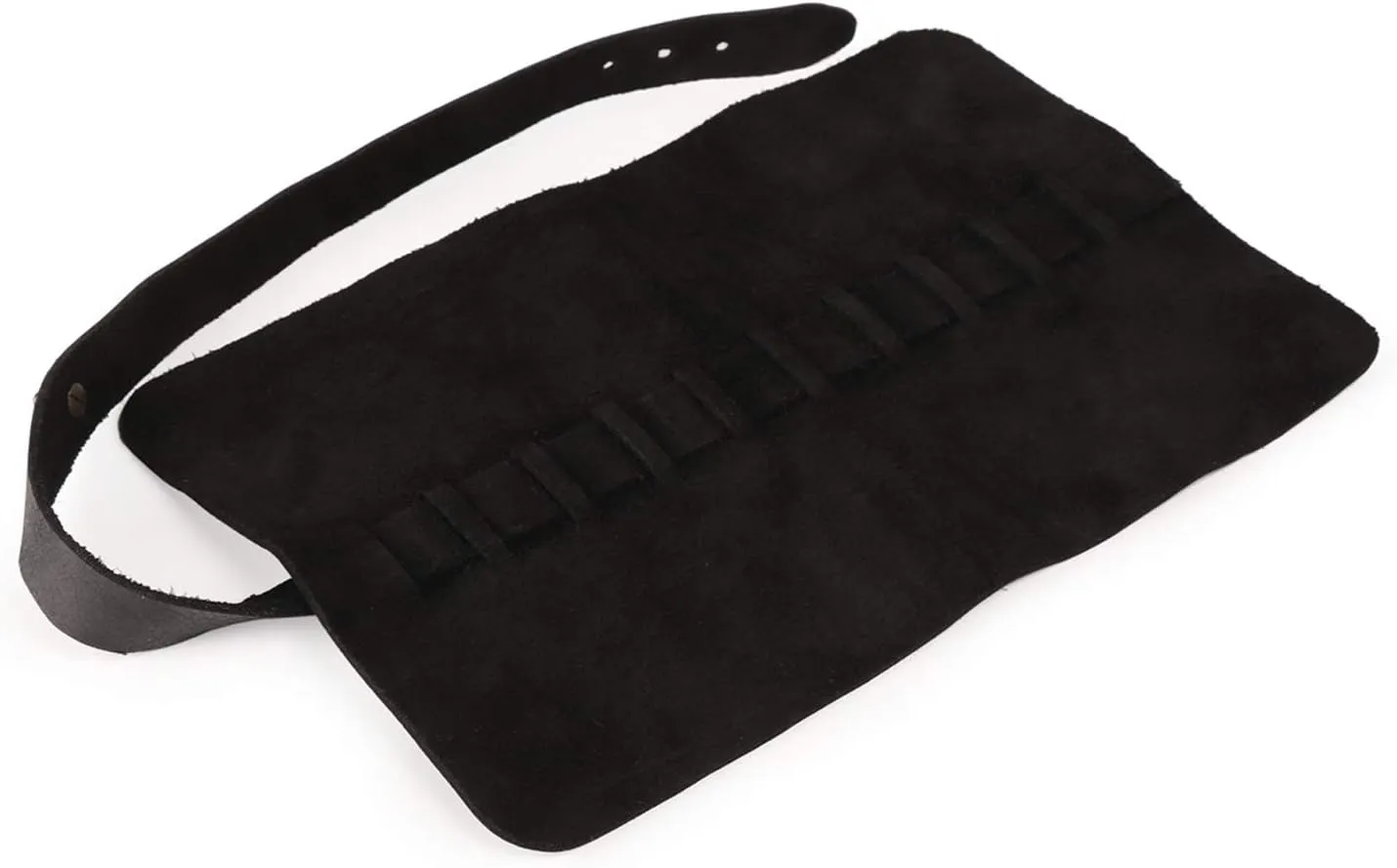 Genuine Leather Retro Pen and Pencil Case - Metal Snap Fastener, Pencil Pouch Stationery Bag
