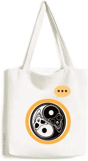 Ghost China Taichi Eight Diagram Expression Gift Sack Canvas Tote Shoulder Bag