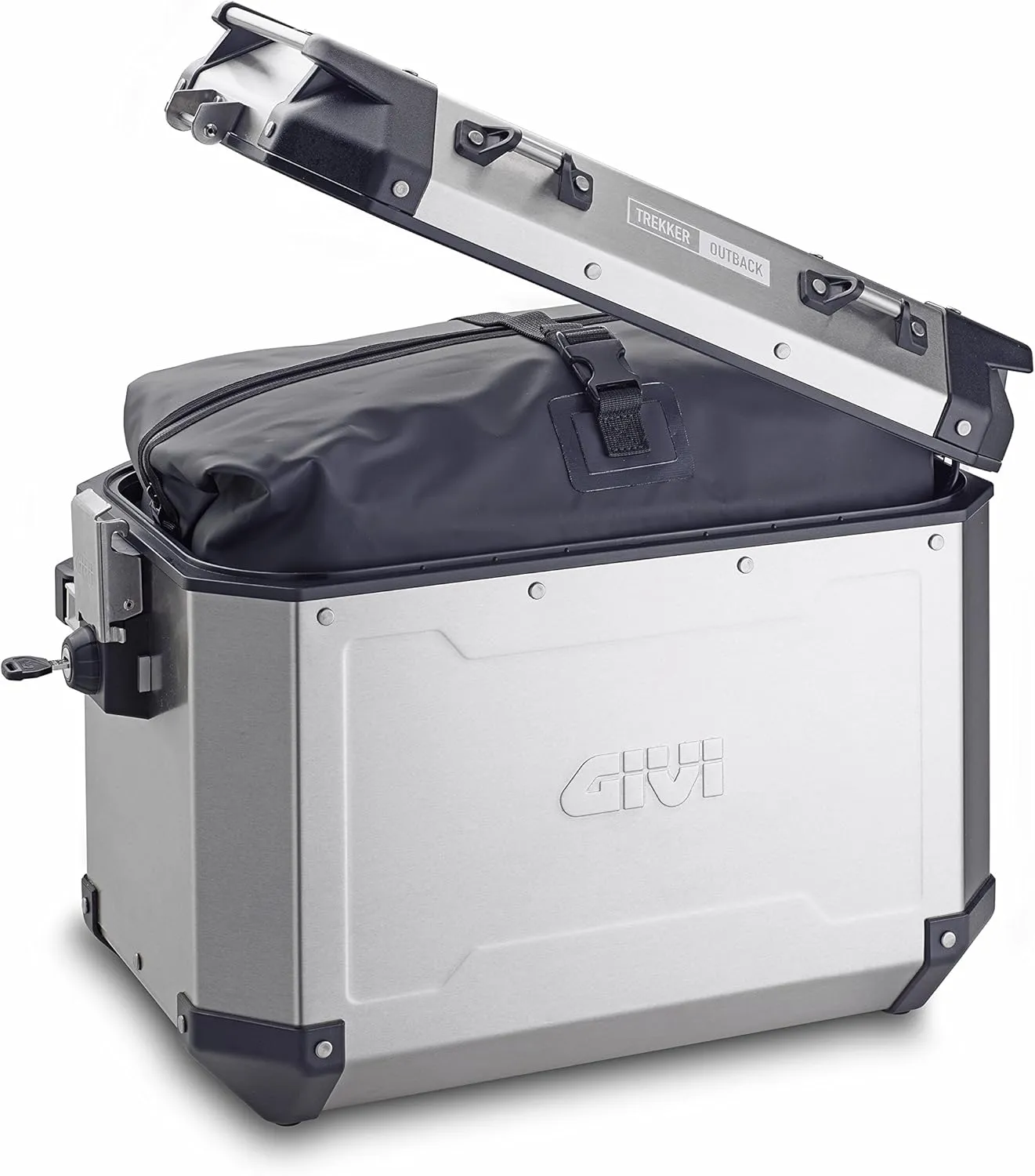 GIVI OBKN48APACK2A 48Ltr Outback Pair Side Cases - Silver