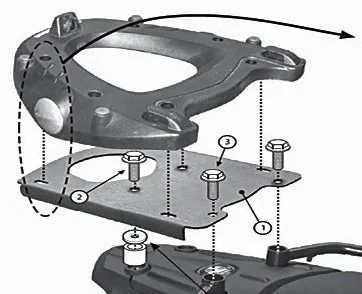 GIVI SR5107 Hard Luggage Mounting Hardware
