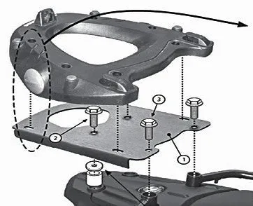GIVI SR5107 Hard Luggage Mounting Hardware