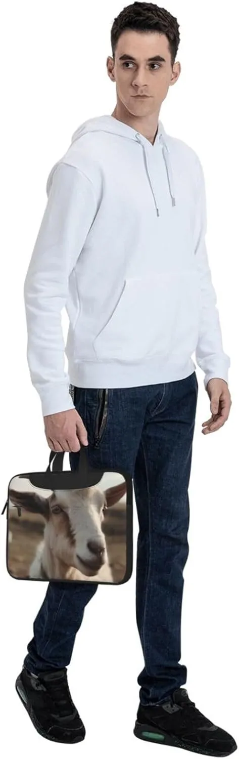 Goat on Hillside Laptop Bag Laptop Messenger Shoulder Bag Travel Computer Bag for Women Men