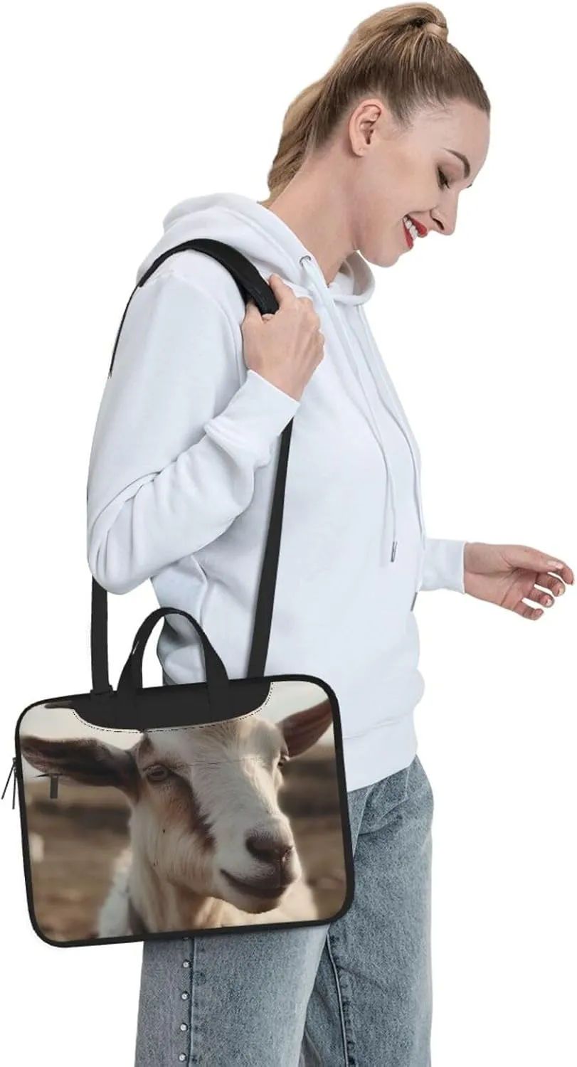 Goat on Hillside Laptop Bag Laptop Messenger Shoulder Bag Travel Computer Bag for Women Men