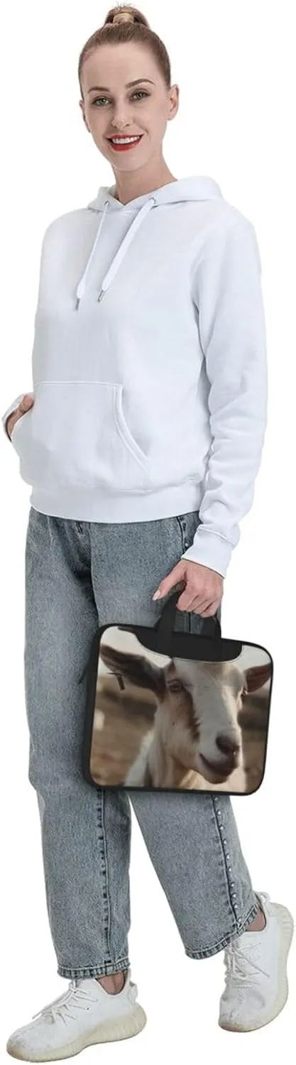 Goat on Hillside Laptop Bag Laptop Messenger Shoulder Bag Travel Computer Bag for Women Men
