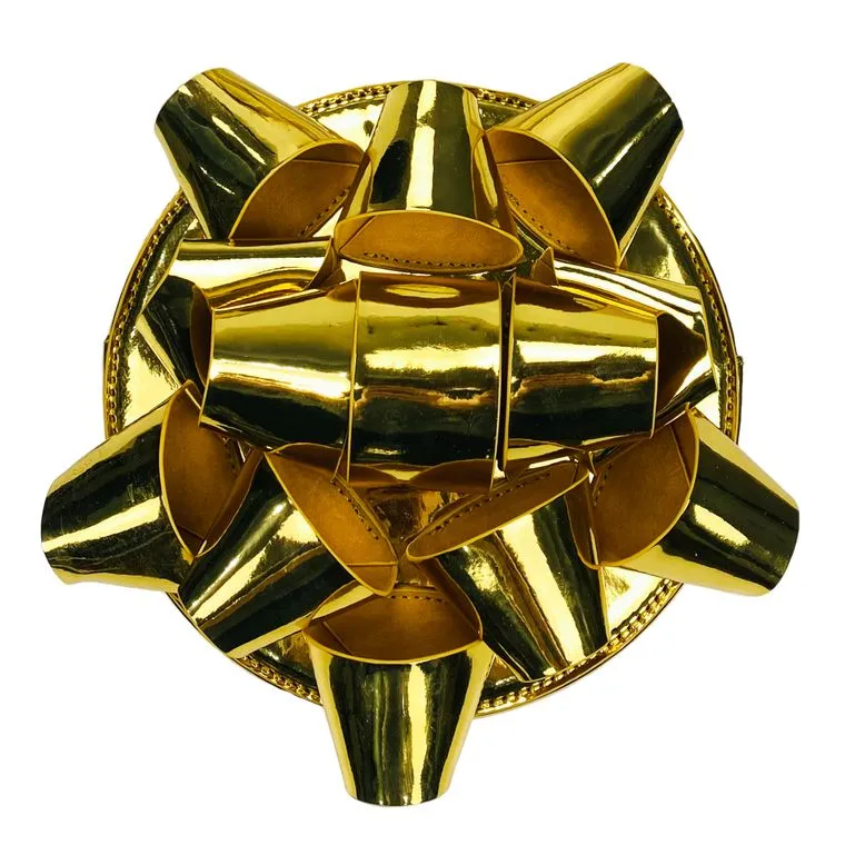 Gold Glitzy Gift Ribbon Handbag
