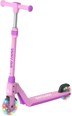 Gotrax K03 Kick Scooter for Kids, 5" LED RGB Lighted Wheels, 4.6 Lbs Lightweight and One-Click Detachable Design, Height Adjustable Handlebars, Anti-Slip Deck and Max Load 110 Lbs for Boy&Girl Age 3 
