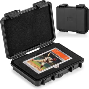 Graded Card Case, Trading Card Storage Box, Top Loader Storage Cases with Padlock Hole, Hard Cards Boxes for Sports Cards Hold up to 3 PSA