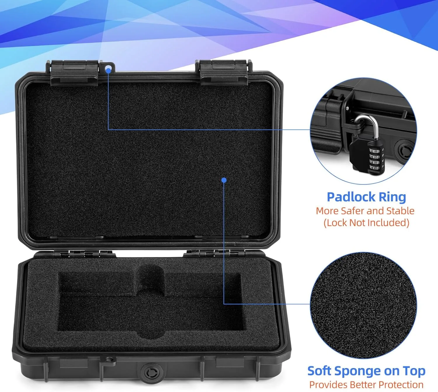 Graded Card Case, Trading Card Storage Box, Top Loader Storage Cases with Padlock Hole, Hard Cards Boxes for Sports Cards Hold up to 3 PSA