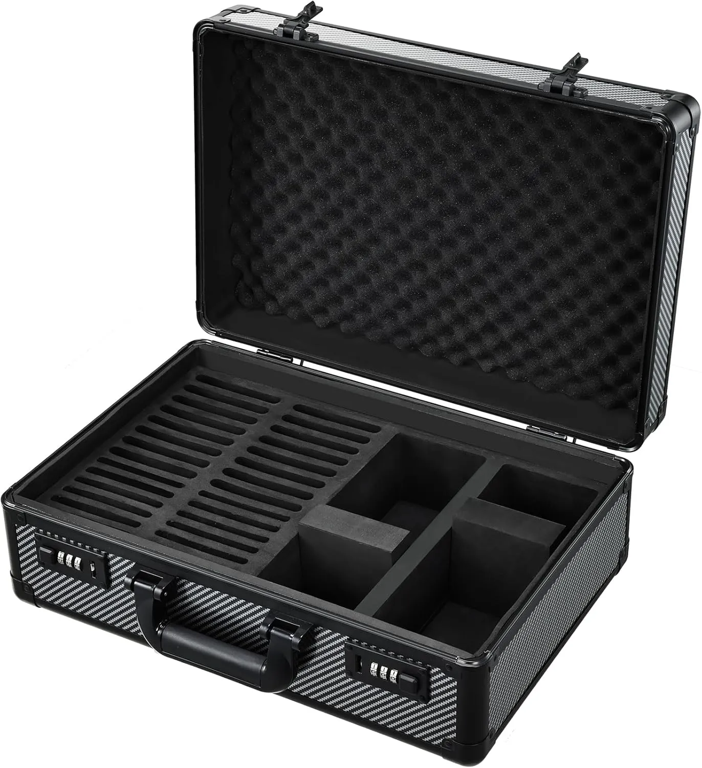 Graded Card Case with Individual Slots Storage Box, Trading Card Cases for Sports Cards with Combo Lock, Card Slab Case for Baseball Cards Storage, Graded Cards Display Box X-Large