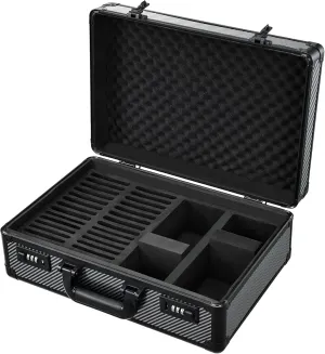 Graded Card Case with Individual Slots Storage Box, Trading Card Cases for Sports Cards with Combo Lock, Card Slab Case for Baseball Cards Storage, Graded Cards Display Box X-Large