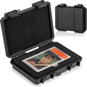 Graded Card Storage Box, PSA Card Case Slab Case Holder, Trading Card Organizer Cases for Sports Cards, Holds 3 Graded Cards