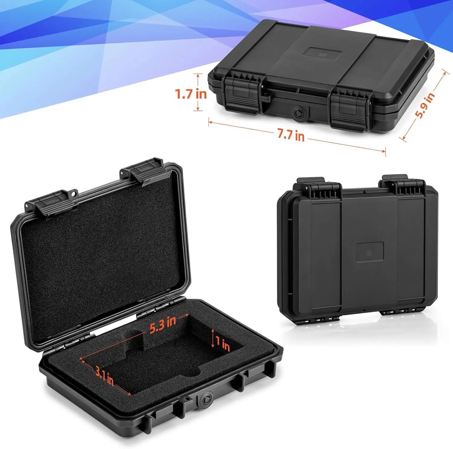 Graded Card Storage Box, PSA Card Case Slab Case Holder, Trading Card Organizer Cases for Sports Cards, Holds 3 Graded Cards