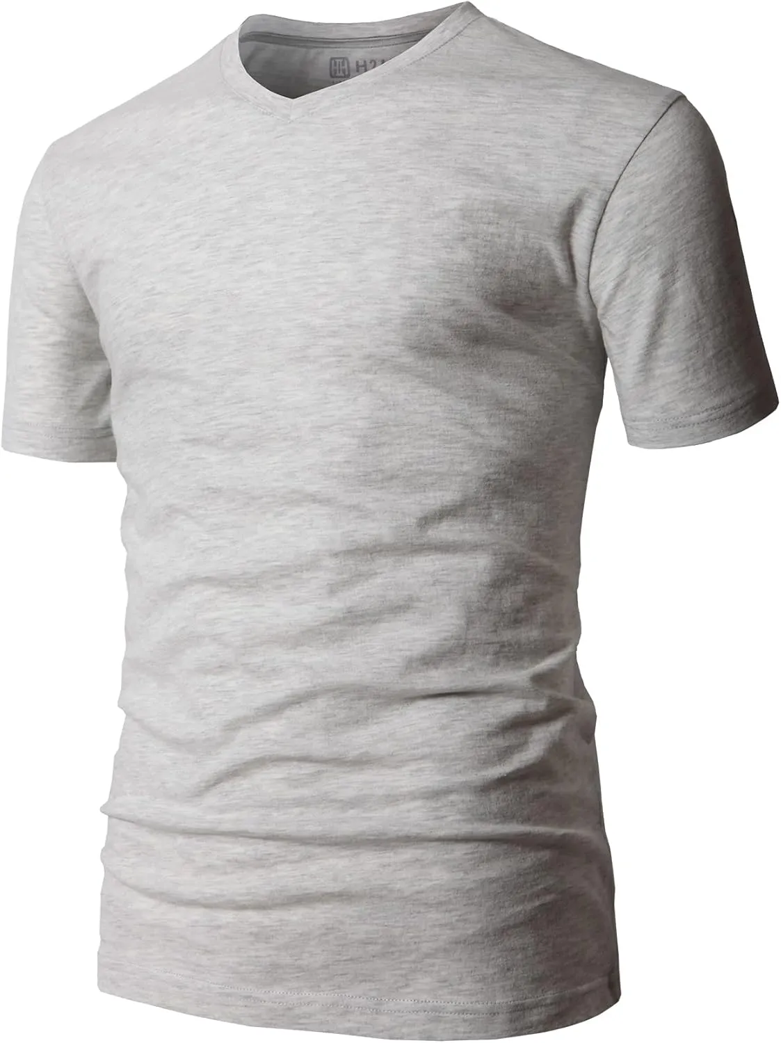 H2H Mens Casual Slim Fit Short Sleeve T-Shirts Soft Lightweight V-Neck/Crew-Neck Size XS to 3XL