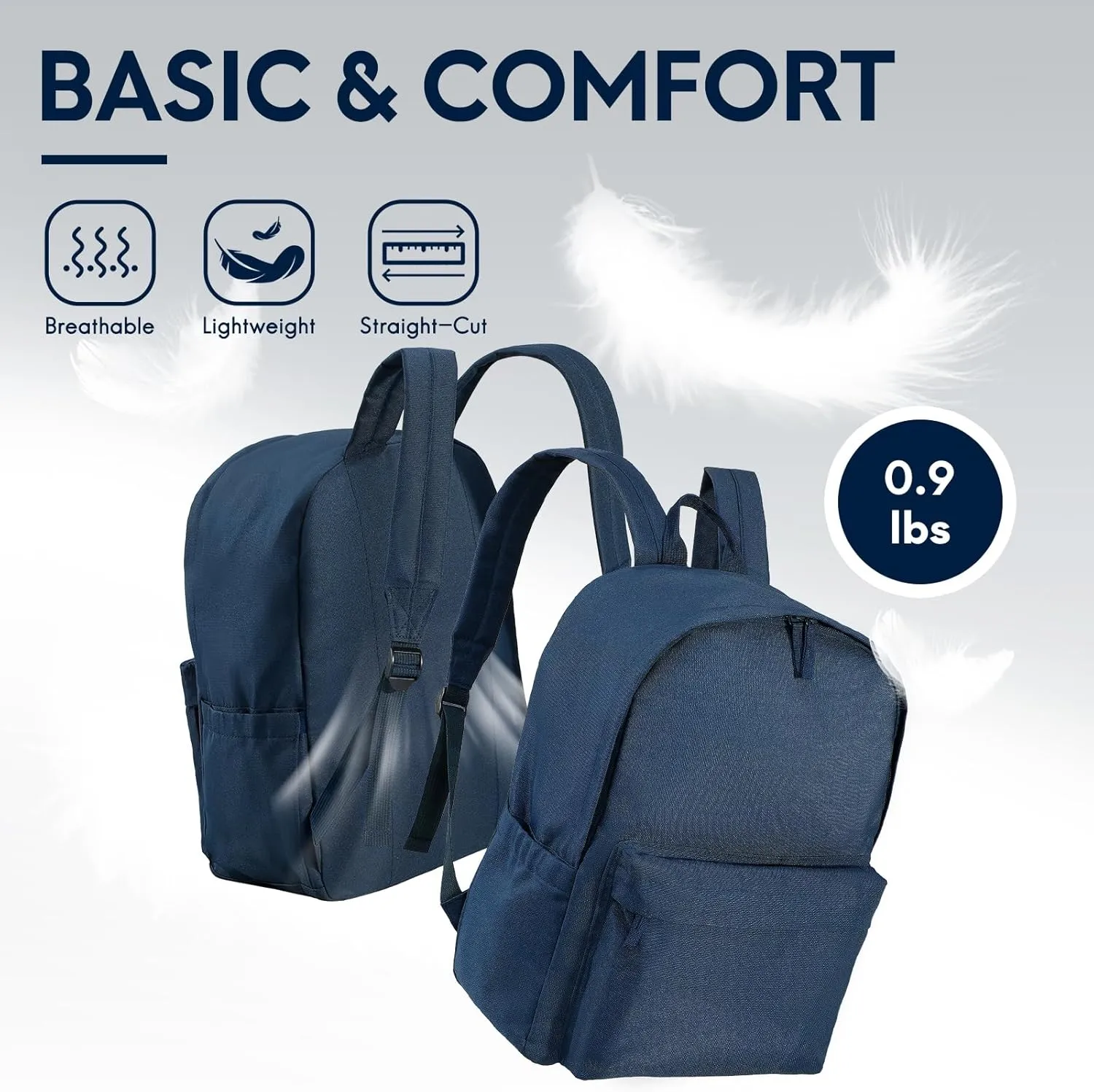 Haimont Lightweight Travel Backpack 20L, Carry on Backpack, Casual Laptop Daypack with Laptop Compartment for Hiking Outdoor Sports, Navy Blue