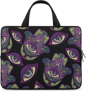 Hamsa Evil Eye Hand of Fatima Holder Laptop Sleeve Bag Computer Protective Case Handbag Shoulder Bags