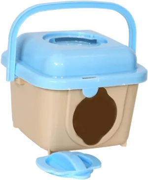 Hamster Cage Small Pet Carrier Backpack Breathable Travel Bag Plastic for Hamsters and Other Small Animals Random