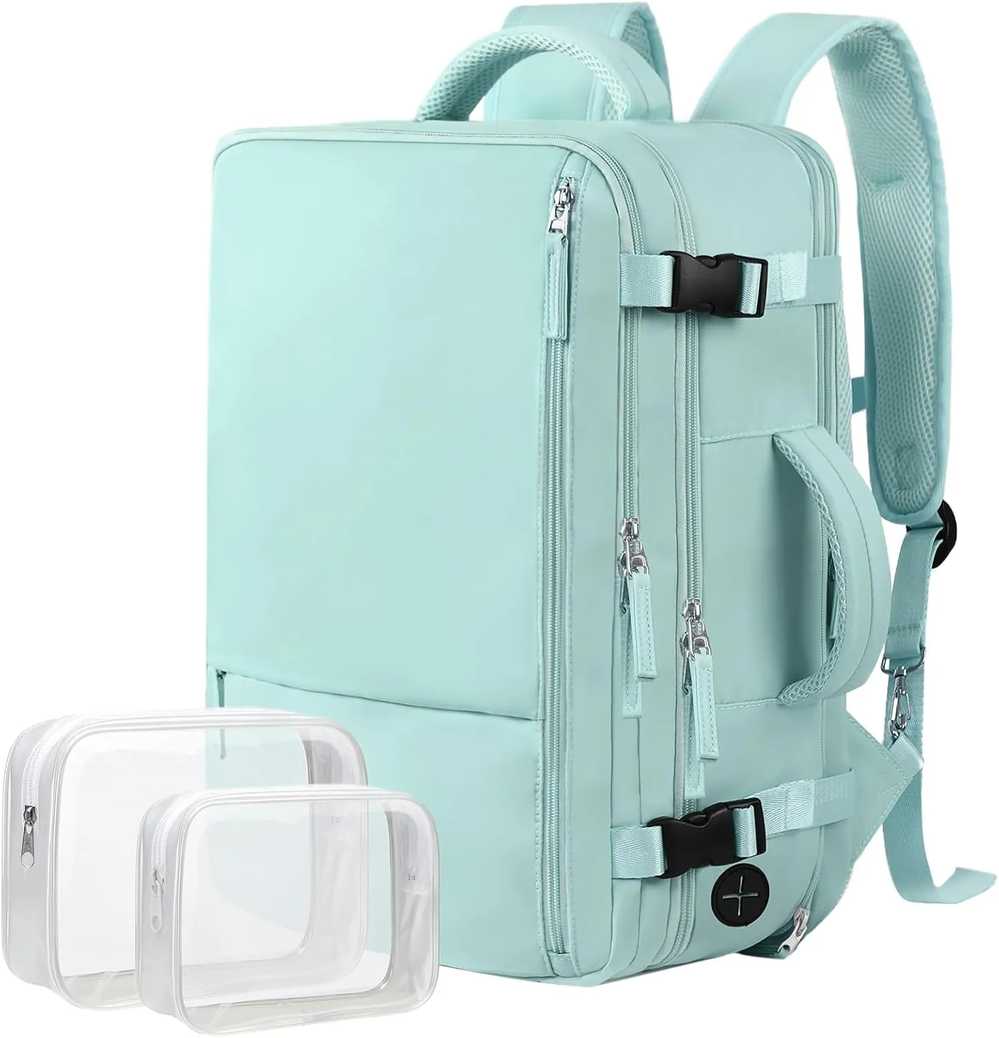 Hanples Extra Large Travel Backpack for Women as Person Item Flight Approved, 40L Carry On Backpack, 17 Inch Laptop Backpack, Waterproof Hiking Backpack, Casual Bag Backpack(Mint Green)