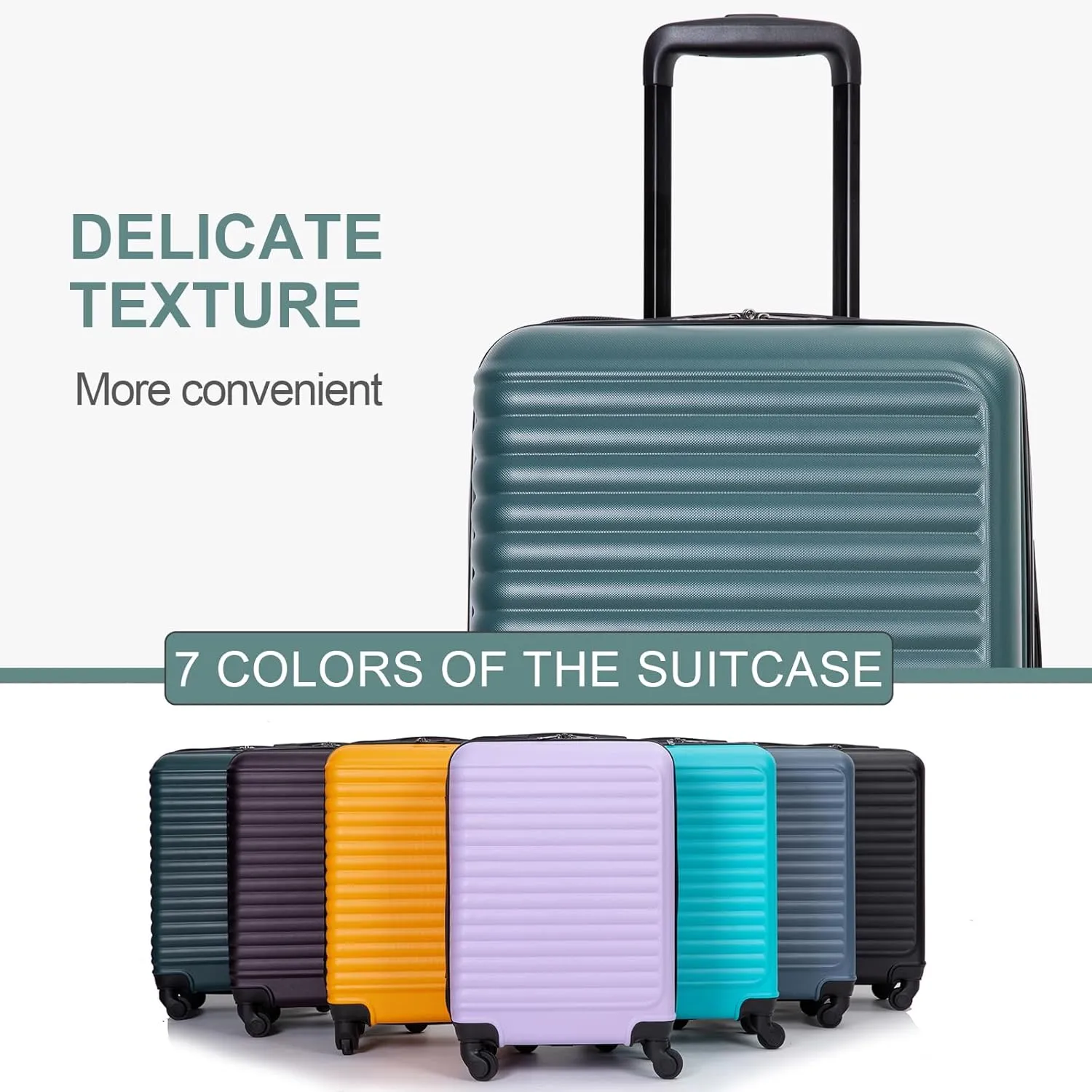 Hardcase luggage Travel Carry On suitacse with Spinner Wheels & TSA Lock, Multi-directional Spinner Wheels Lightweight Hardshell Underseater for Airplanes (Dark Green)