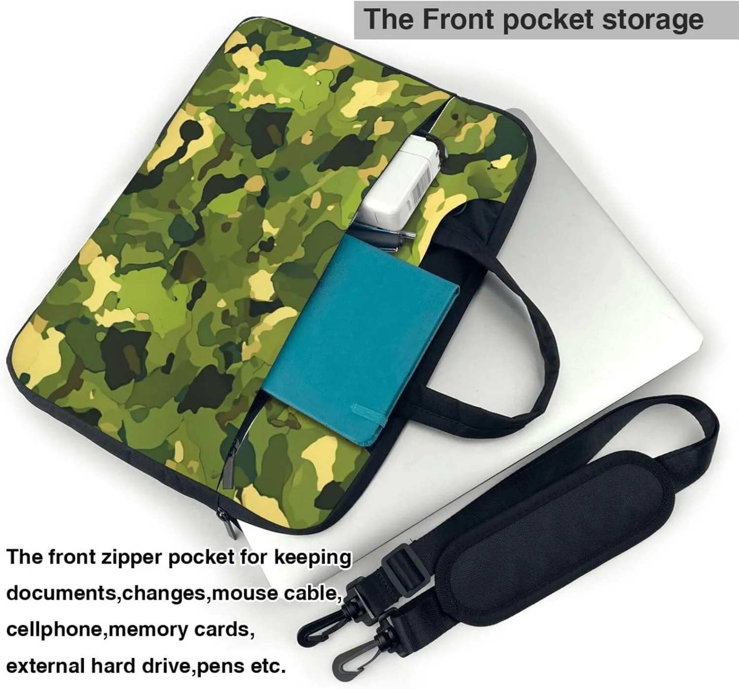 hardwoods green camo Prints Laptop Bag - with Soft Interior, Multiple Pockets - Ideal for Men, Travel and Business