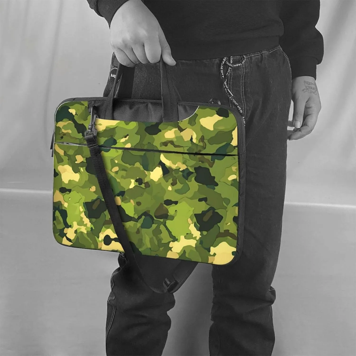 hardwoods green camo Prints Laptop Bag - with Soft Interior, Multiple Pockets - Ideal for Men, Travel and Business