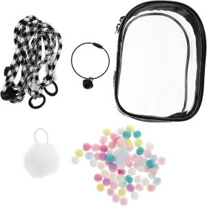 Hemoton Doll Display Bag Shoulder Strap Portable PVC Storage Case for Doll Collections Mini Figures