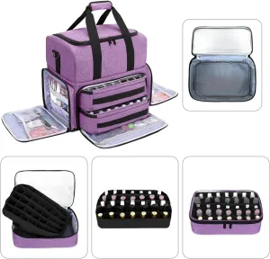 High Capacity Cosmetic Bag High Grade Pvc Portable Women's Bag Nail Polish Storage Bag Nail Enhancement Handbag Bag