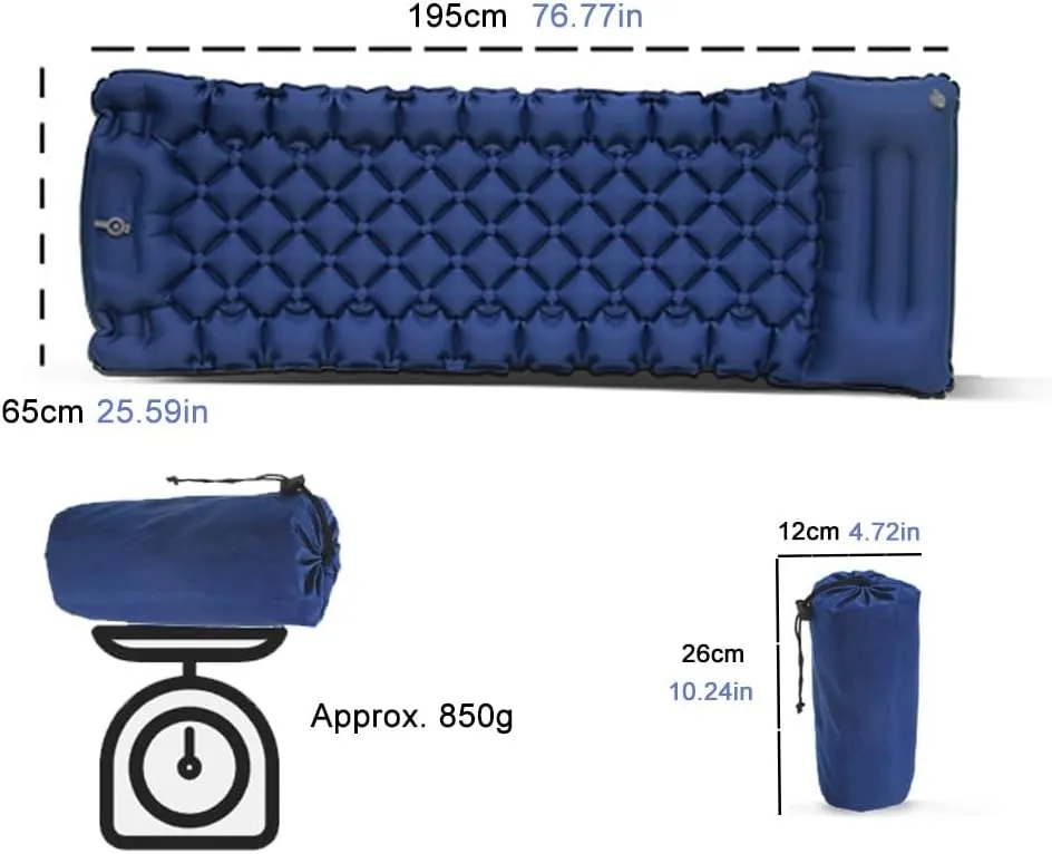 Hiking Equipment,camping Quilt Ultralight,camp Bed,Moisture-proof and Warm, Lightweight and Portable, Press-fit Inflatable Mattress for Camping in The Wild(Black)