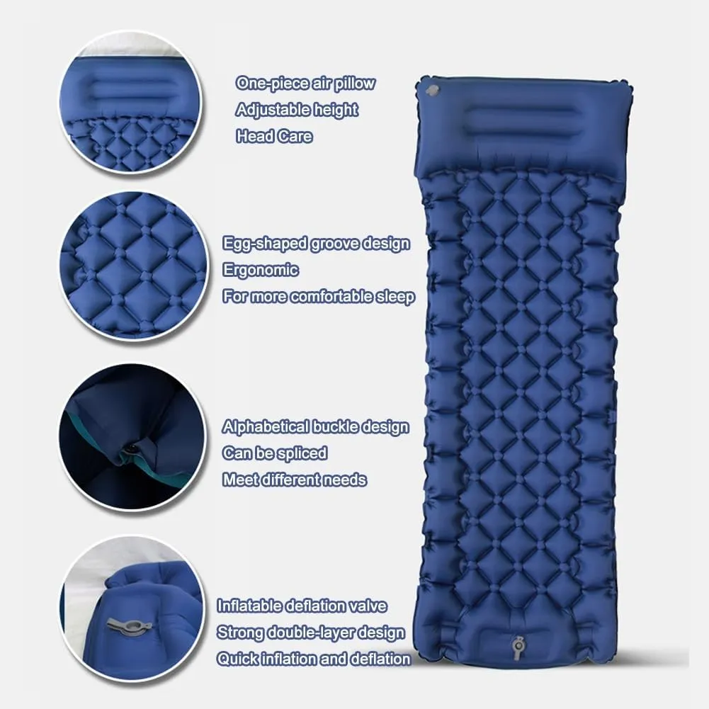 Hiking Equipment,camping Quilt Ultralight,camp Bed,Moisture-proof and Warm, Lightweight and Portable, Press-fit Inflatable Mattress for Camping in The Wild(Black)