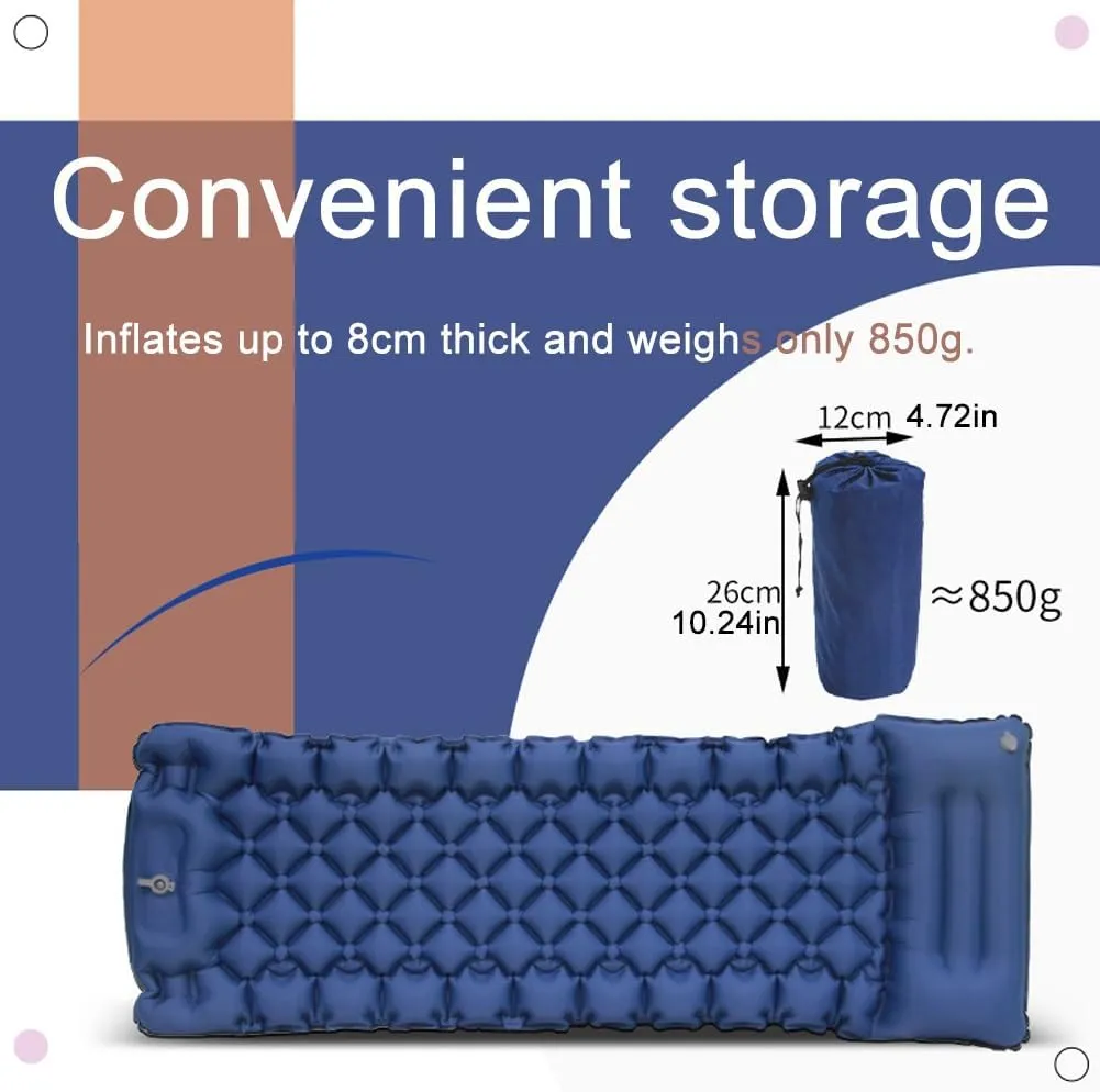 Hiking Equipment,camping Quilt Ultralight,camp Bed,Moisture-proof and Warm, Lightweight and Portable, Press-fit Inflatable Mattress for Camping in The Wild(Black)