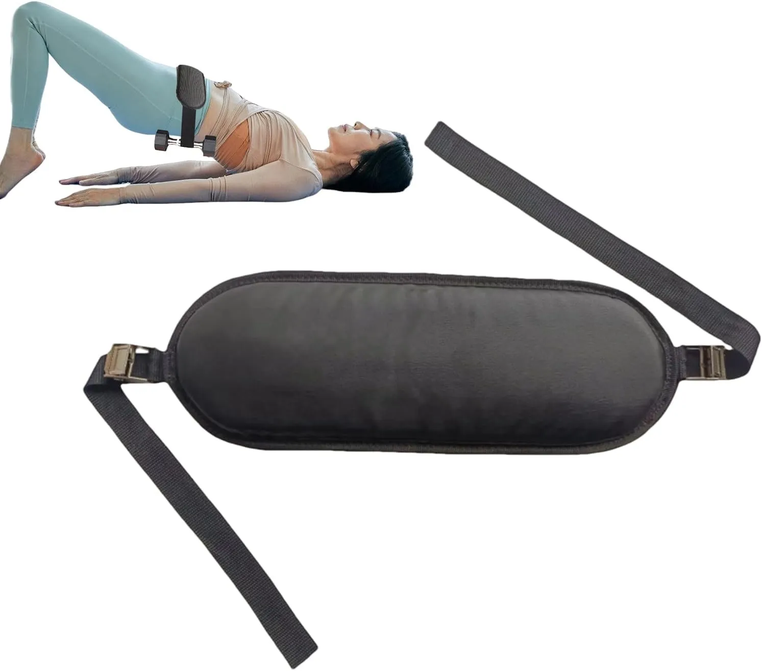 Hip Thrust Belt - Hip Thrust Belt For Weights | Heavy-Duty Slip-Resistant Band Strap Attachment For Gym Workout Training Powerlifting Squat