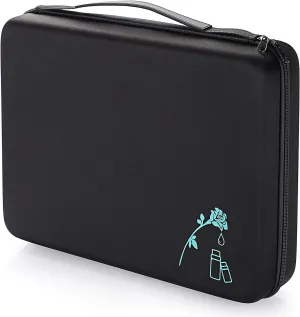 Hipiwe 108 Essential Oils Carrying Case Holds 5ml, 10ml, 15ml Bottles Hard Shell Exterior EVA Essential Oils Storage Organzier Bag with Foam Insert and Carrying Handle