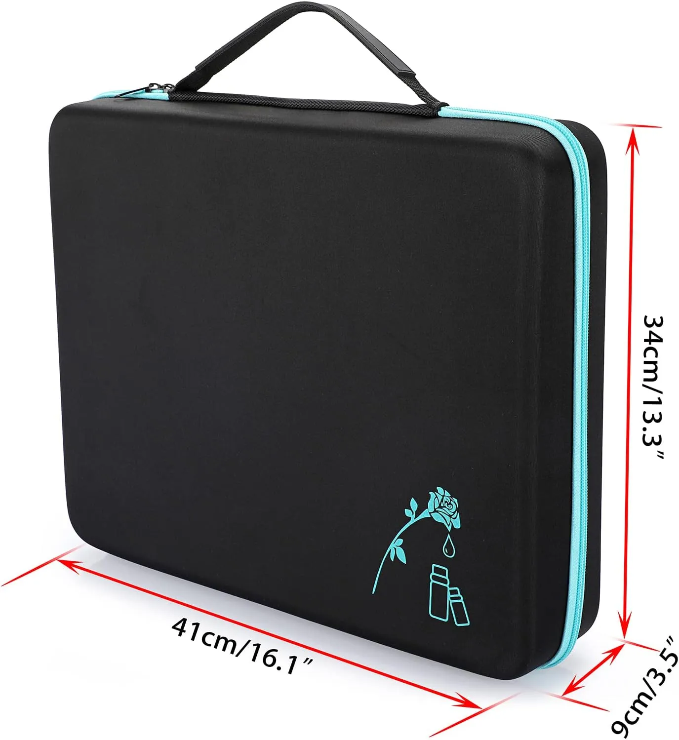 Hipiwe 120 Bottle EVA Essential Oil Storage Carrying Case Hard Shell Exterior Essential Oils Organizer Holder Traveling Bag with Foam Insert, Holds 5ml 10ml 15ml Essential Oils