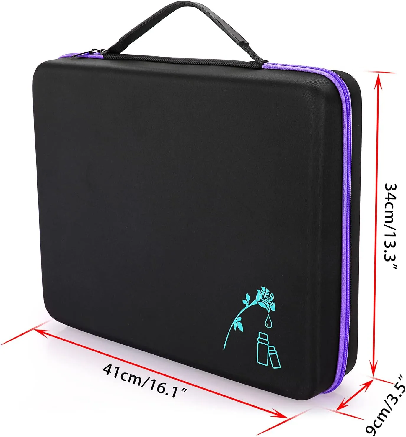 Hipiwe 120 Bottle EVA Essential Oil Storage Carrying Case Hard Shell Exterior Essential Oils Organizer Holder Traveling Bag with Foam Insert, Holds 5ml 10ml 15ml Essential Oils