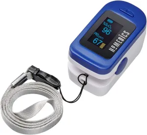 HoMedics Pulse Oximeter, Blood Oxygen Saturation Monitor with Easy One-Touch Operation, Fingertip Oximeter for Measuring Blood Oxygen and Pulse Rate