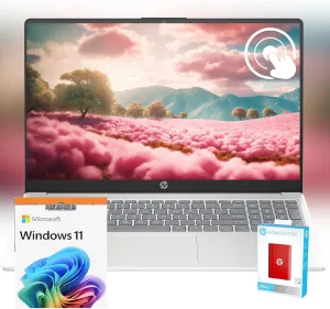 HP 2025 New Pavilion 15.6 inch Touch-Screen Laptop, 32GB RAM, 1.5TB SSD (1TB PCIe SSD withHP P500 512GB Portable SSD), Intel Core i3-1215U 6-Cores Processor, Windows 11 Home with Microsoft Office