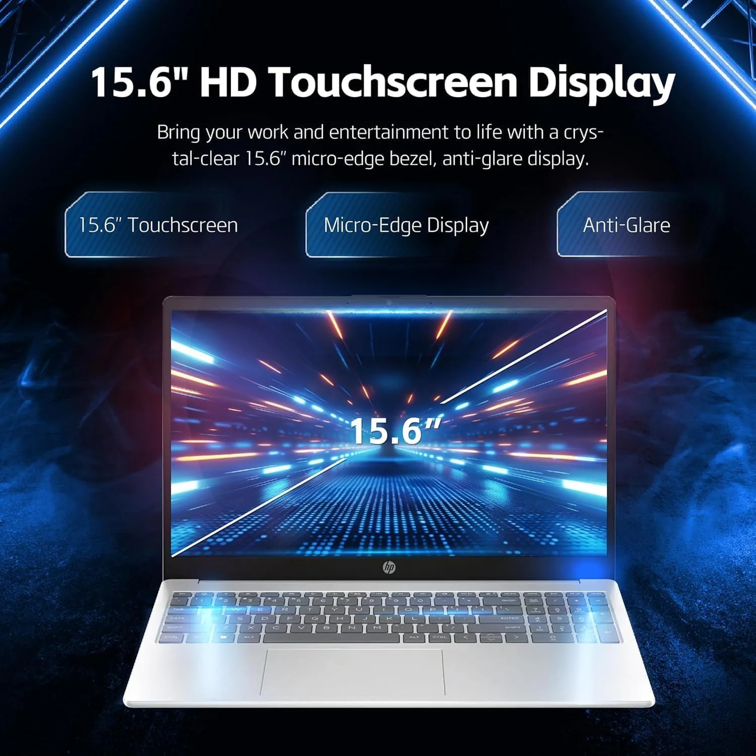 HP 2025 New Pavilion 15.6 inch Touch-Screen Laptop, 32GB RAM, 1.5TB SSD (1TB PCIe SSD withHP P500 512GB Portable SSD), Intel Core i3-1215U 6-Cores Processor, Windows 11 Home with Microsoft Office