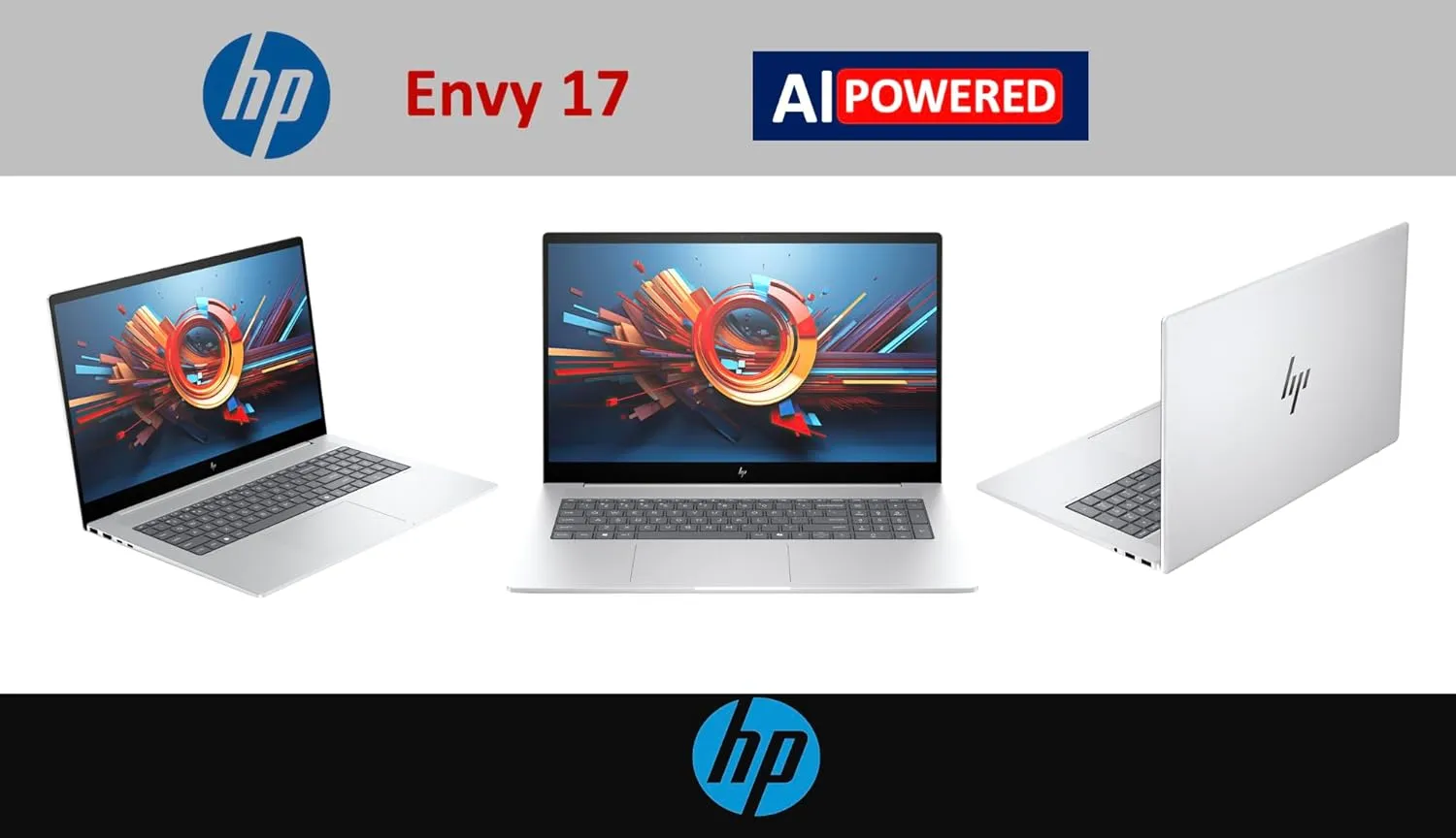 HP Envy AI Powered Laptop 17.3" Touchscreen IPS FHD Display (Intel Ultra 7-155H, 64GB DDR5, 2TB PCIe SSD, Intel Arc, Backlit KB, Thunderbolt 4, WiFi 7, Webcam, Win 11 Pro) w/DKZ USB Port Expander