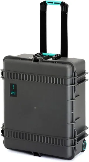 HPRC 2700WCUB Wheeled Resin Hard Case with Cubed Foam, Gray with Blue Handle
