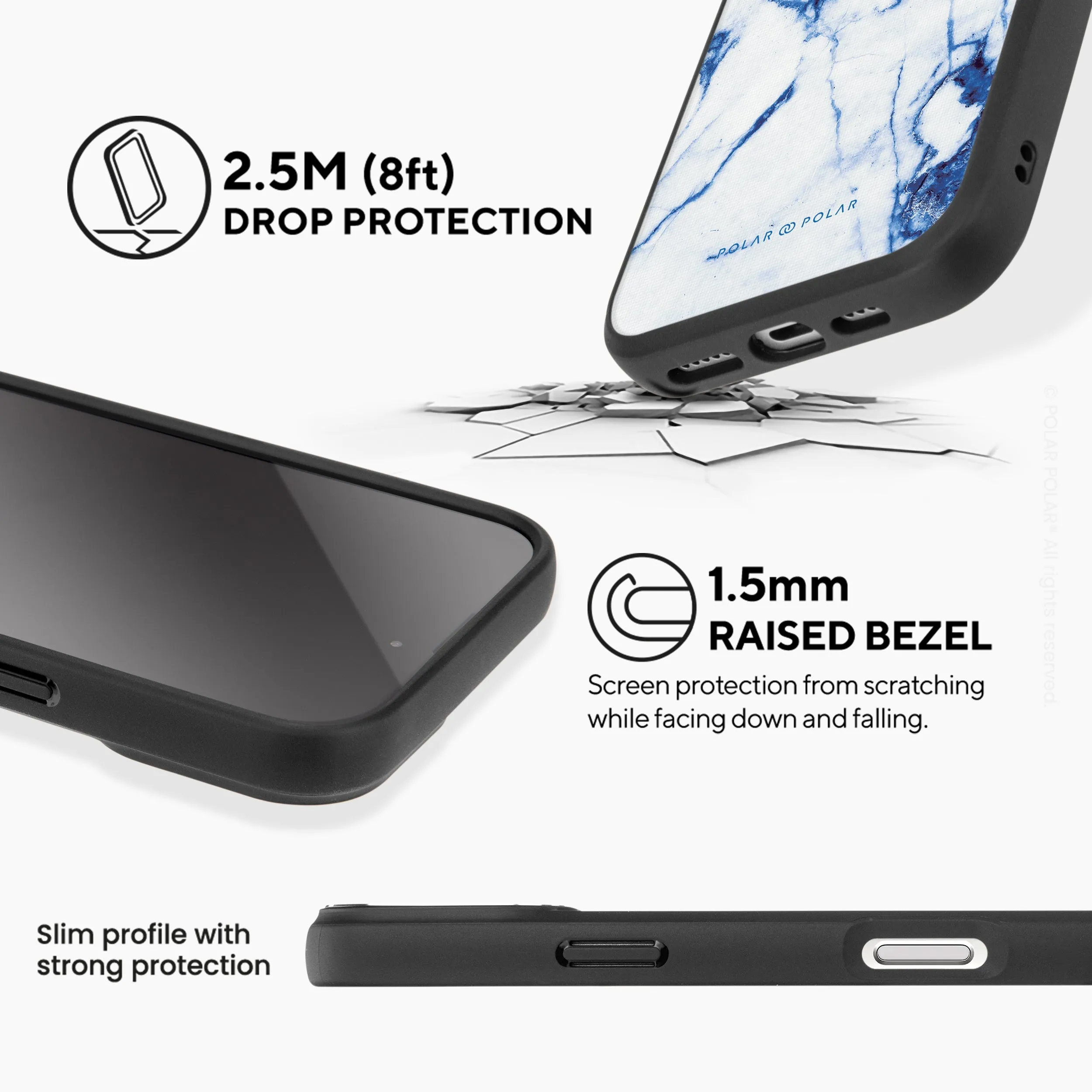 Indigo Vase - iPhone 16 Frosted Black Bumper MagSafe Case