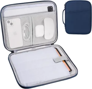 iPad Pro 11 Inch Sleeve Case, Travel Tablet Carrying Bag for iPad Pro 11-in (M4), iPad 10.9 (10th Gen), iPad Air 11-in (M2), Galaxy Tab S9/S8 (Navy Blue-11)