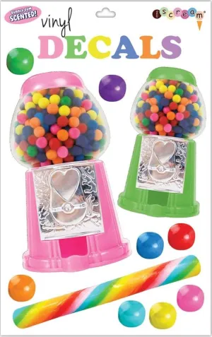 iscream Sugar-riffic! Gumballs Sheet of 10 Repositionable Vinyl Cling Decals