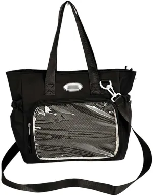 Ita Bag with Insert Canvas messenger bag Ita Tote Bag Clear Window for Pins Shoulder Bag