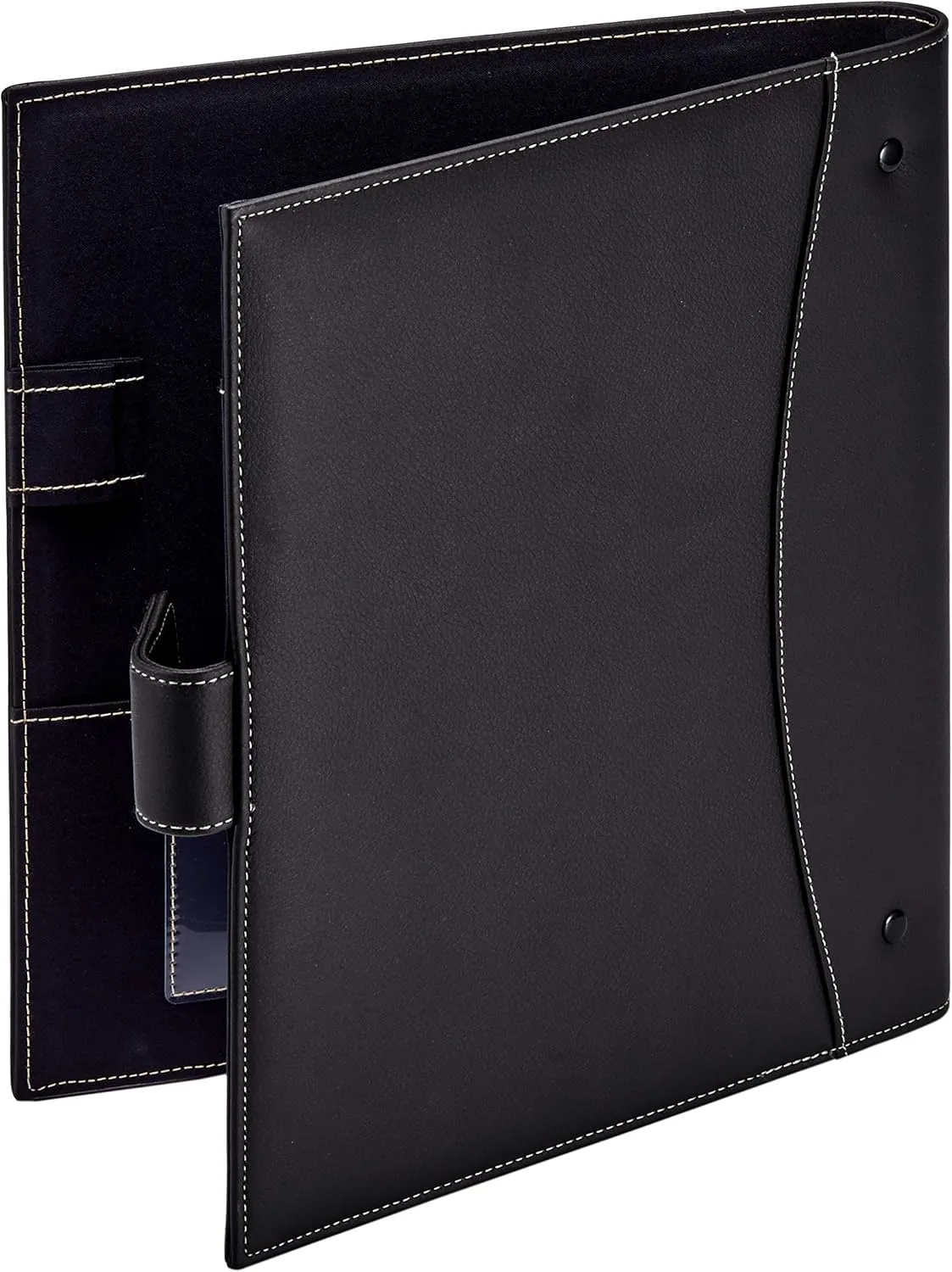 It's Academic Executive Faux Leather Portfolio Folder, Black