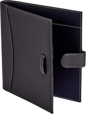 It's Academic Executive Faux Leather Portfolio Folder, Black