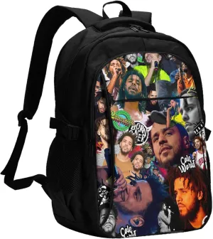 J Musics Cole Backpack with USB Charing Port Laptop Daypack Travel Bag Classic Laptop Backpack