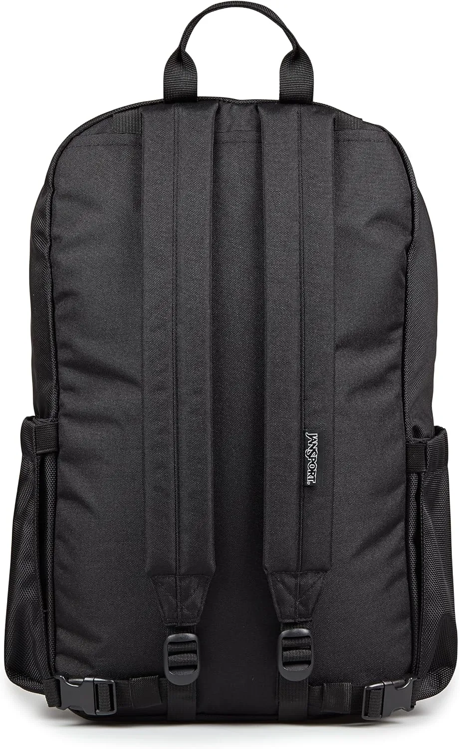 JanSport Venture Daypack – Travel Pack With Large Main Compartment, Padded Laptop Sleeve, Dual Water Bottle Pockets, and Attachment Buckles, Black