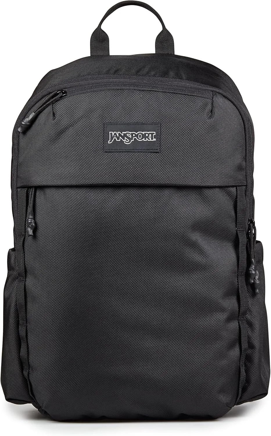 JanSport Venture Daypack – Travel Pack With Large Main Compartment, Padded Laptop Sleeve, Dual Water Bottle Pockets, and Attachment Buckles, Black