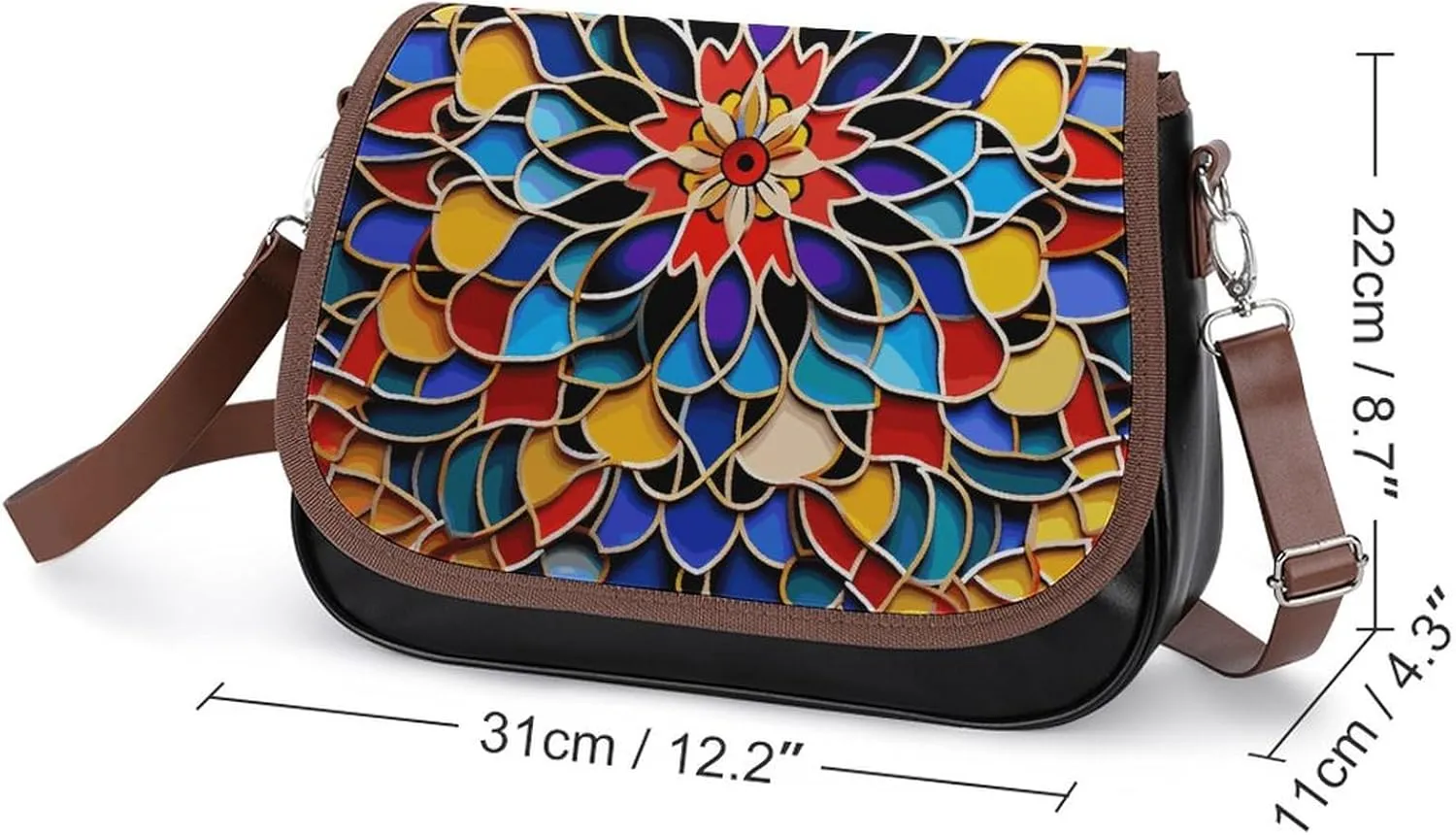 Japanese Sushi Shrimp Crossbody Bags for Women Travel Shoulder Bag Small Leather Cross Body Handbags